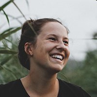 woman smiling portrait outside
